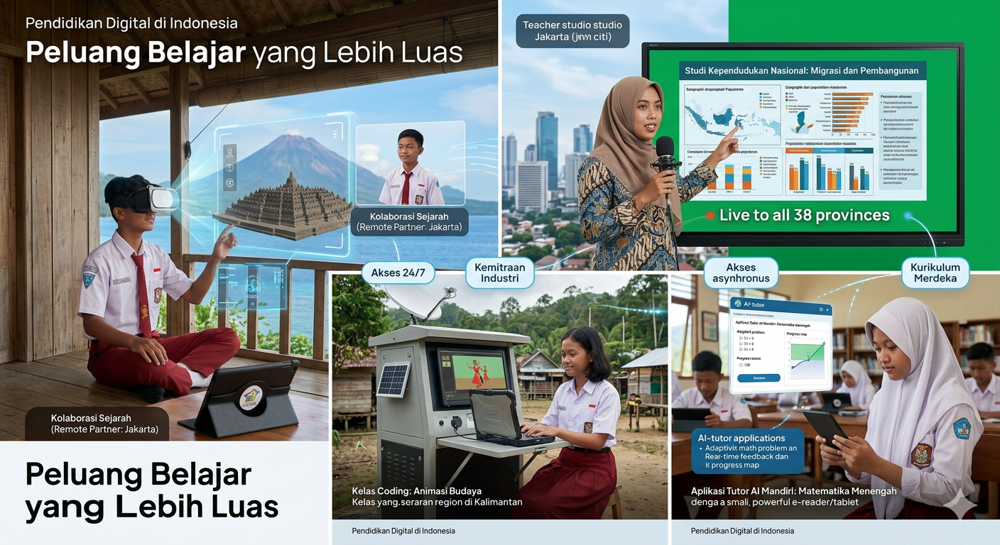 π©π»βπ Pendidikan Digital di Indonesia: Menyongsong Era Modern dengan Teknologi dan Peluang Belajar yang Lebih Luas